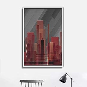 Framed Canvas Wall Art for Living Room, Bedroom Abstract City Theme Canvas Prints for Home Decoration Ready to Hang - 16x24 inches