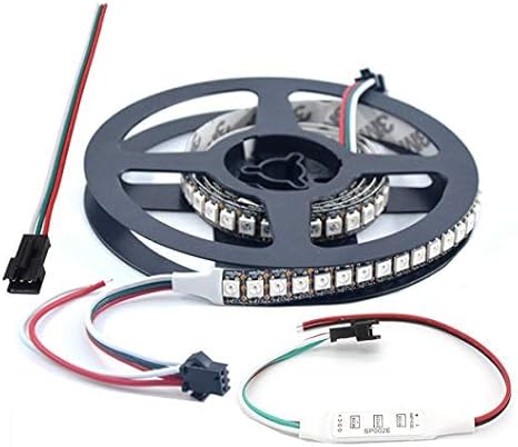 wesiri ws2812b led strip lights 3 2ft 1m ws2812b 144leds programmable individual addressable ws2811 built in 5050 rgb led strip ip30 non waterproof