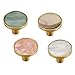 Pack of 4, Gold Brass Decorative Wall Hooks Towel Hook, Coat Hook Hangers Wall Mounted (Light Colour)