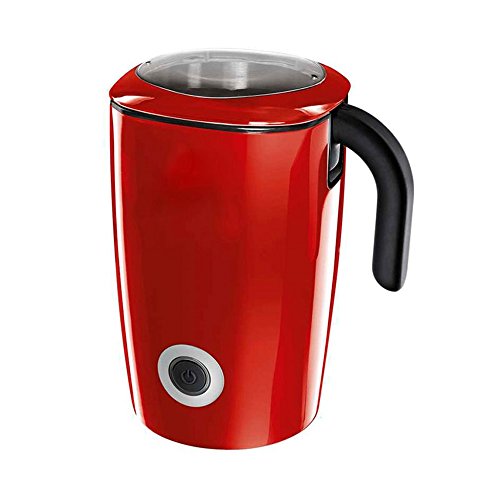 Milk Frother Electric Professional Hot and Cold Dense Foam Coffee One Touch Automatic Milk Steamer Warmer with Whisk Stainless Steel Silent Operation Non-Stick Coating Thick Froth Milk Foamer Machine (Milk Frother 9)