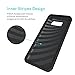 Samsung Galaxy S8+ Case, Ubittek Hybrid Phone Case with Kickstand and Card Slot Holder finished in Faux Brushed Metal (Black)