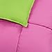 Lavish Home Reversible Down Alternative Comforter, Twin, Pink/Lime