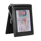 Onstro RFID Blocking Slim Wallet for Men Money Clip Bifold, Black, Size Small