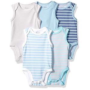 Hanes Ultimate Baby Flexy 5 Pack Sleeveless Bodysuits (Tanks)