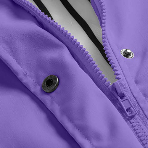 Women Solid Rain Jacket Outdoor Plus Size Waterproof Hooded Raincoat Windproof - Thumbnail 5