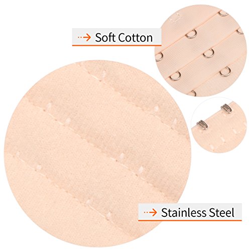 Bra Extender 2Hooks/3Hooks/4Hooks Bra Strap Extensions 9Pack(Black,White,Beige) - Thumbnail 3