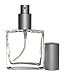 Riverrun Large Perfume Cologne Atomizer Empty Glass Bottle Matte Silver Sprayer 3.4 oz 100ml (1 Bottle)