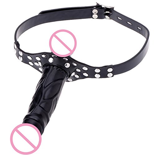 Zytree (TM)UniS-e-x Fetish Double-Ended Dil-do Gag, Open Mouth Gag Dil-do Harness Lesbian Strapon Dil-do, bdsm Bondage S-e-x Toys, S-e-x Products