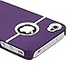 eForCity Snap-On Rubber Coated Case for Apple iPhone 4/4S - Retail Packaging - Purple
