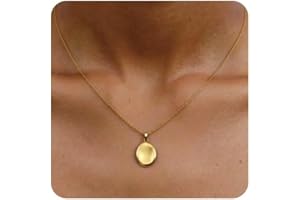 B BBPM Worry Stone Necklace｜ 14K Gold Plated Dainty Pendant Peaceful Thumb Necklace｜Fidget Pendants for Anxiety Relief Meditation Relaxation Stress Relief Gift For Women And Men