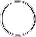 Forbidden Body Jewelry 18g 10mm (3/8 Inch) Surgical Steel Seamless Nose Ring & Cartilage Hoop with Comfort Round Ends