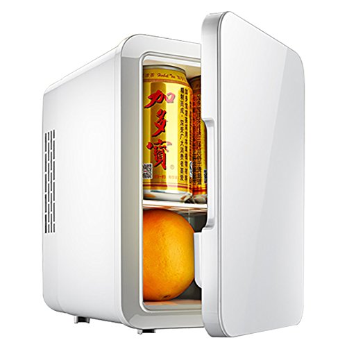 Click Here to See More Images DULPLAY White Car Refrigerator,Mini Fridge, 4l Capacity Cooler&warmer Low Noise For Home, Office And Car Cooler And Refrigerator-4L 25x24x18cm(10x9x7inch)