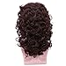 Yilys 80s Long Curly Men's Mullet Wig Heavy Metal Halloween Rocker Style Hair (Brown)