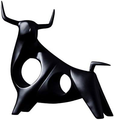 NYDZ Black And White Series Of Creative Arts And Crafts - Bullfighting - Living Room Bedroom Decorations Ceramic Ornaments Applicable (Color : BLACK)