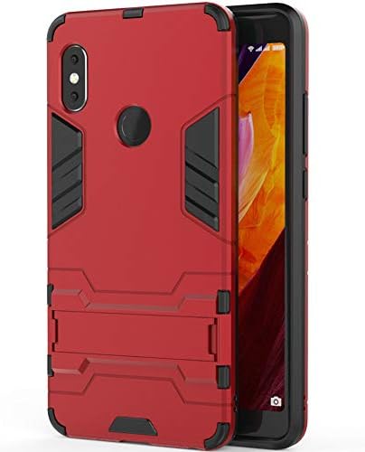 Xiaomi Redmi Note 5 Case, 2 in 1 Tough PC + TPU Soft Silicone Shockproof Impact Resistant Hybrid Dual Layer Heavy Duty Armor Bumper Protective Cover for Xiaomi Redmi Note 5 [Red]