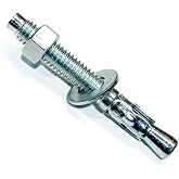 MIGHTY FASTENERS Zinc-Plated Steel Wedge Anchors, 1/4" X 3" - Heavy-Duty Mounting Bolts for Concrete - 25 Pack