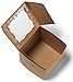 Cuisiner Bakery Boxes 4x4x4 [50Pack] Pastry Containers | Baby Shower, Dessert Packaging for Cake, Pies, Donut, Macaron, Cookies and Party Treat | Cupcake Gift Box with Window (Brown)