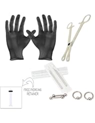 BodyJewelryOnline 10 Pcs. 10 Gauge Piercing Kit Incl. Captives, Barbell, Needles, Forceps, Gloves - PK016