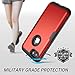 YOUMAKER Designed for iPhone 8 Case & iPhone 7 Case, Full Body Rugged with Built-in Screen Protector Heavy Duty Protection Slim Fit Shockproof Cover for iPhone 8 4.7 Inch - Red