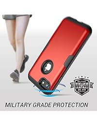 YOUMAKER Funda para iPhone 8 y iPhone 7, cuerpo completo resistente con protector de pantalla integrado, protección resistente, ajuste delgado, a prueba de golpes para Apple iPhone 8 (2017) 4.7 pulgadas