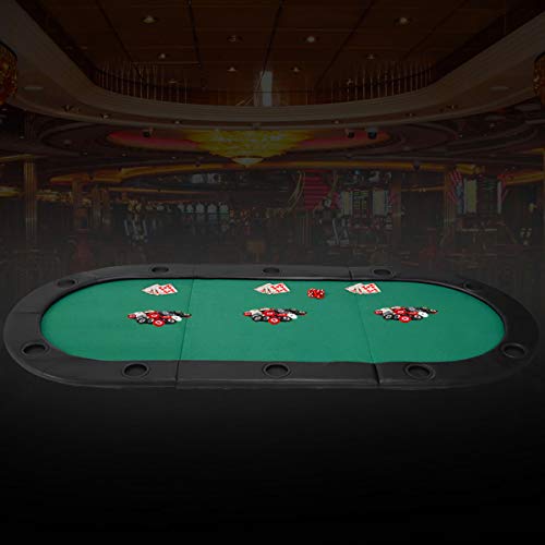 Giantex 10 Player 79"x36" Portable TriFold Poker Table Top Oval Padded