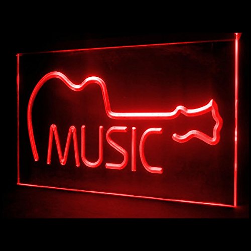 140022 Music Acoustic Guitar Awesome Musical Bar Live Display LED Light Neon Sign