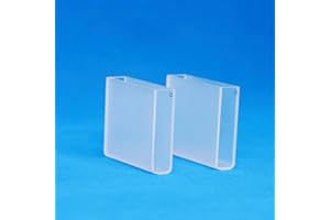 LAB4US UV Quartz Cuvette 50mm Cuvettes for Spectrophotometer (2pcs) (Pathlength: 50mm; Volume: 17.5ml; Spectral Range: 190-2500 nm) 45x12.5x52.5mm