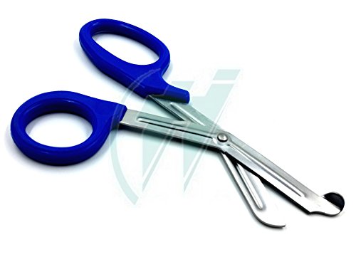 2 PCS ( RED & BLUE) PARAMEDIC UTILITY BANDAGE TRAUMA EMT EMS SHEARS SCISSORS 7.25 INCH STAINLESS STEEL ( HTI BRAND)