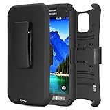 Samsung Galaxy S5 Active Case [SideARM Series] - Rugged Holster Case with Kickstand for Samsung Galaxy S5 Active (SM-G870A) Black/Black