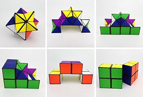 guangtong2017 Newest Hot Fidget Cube in Style With Infinity Fidget Cube Stress Relief and Anxiety Toy | 24 Wedges Twist Puzzle Toys | 3 Magic Snake Cubes Collection in 1 Box | Stickerless Toys