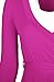 Bon Rosy Women's 3/4 Sleeve Deep V-Neck Maxi Faux Wrap Solid Dress 25bb Magenta L