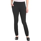 Dalia Women’s Pull-On Ponte Pant, Mid-Rise Narrow Leg