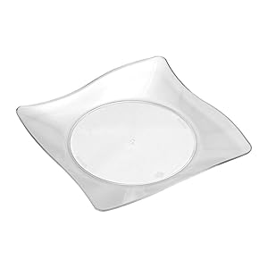 WNA APTSQ4 Petites Square Plastic Plates, 4