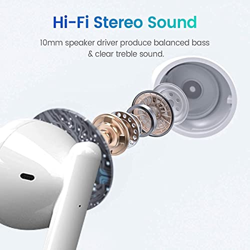 Écouteurs Bluetooth 5.0, Casque sans Fil,Écouteurs sans Fil, Microphone intégré et étui de Chargement, réduction de Bruit stéréo 3D HD pour Casques Apple Airpods/Android/iPhone