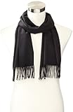 Phenix Cashmere Men's Solid Scarf, Black, One Size