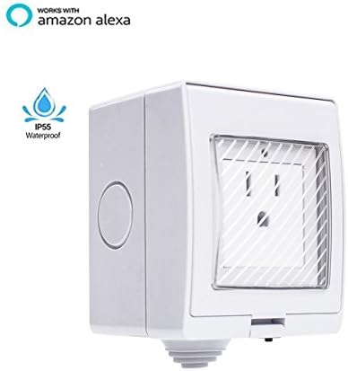 Celibate Smart WIFI Outdoor Plug Socket Wireless Outlet Switch IP55 Waterproof Works with Google Home Remote Control Timing