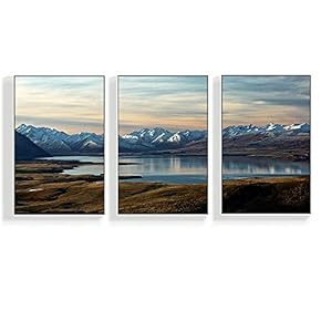 Canvas Wall Art for Living Room, Bedroom Mountain Framed Canvas Prints for Home Decoration Ready to Hang - 16"x24"x3 Panels