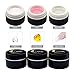 U V Builder Gel Set - 3 Colors Acrylic Builder Gel for Nail Extension Strengthen Soak Off UV Gel Nail Polish Kit for Nail Art