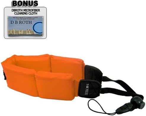 Floating Foam Camera Strap (Orange) For The Canon WP-DC34 (G11), WP-DC28 (G10), WP-DC21 (G9), WP-DC11 (G7), WP-DC35 (S90) Waterproof (Housing) Cases