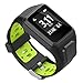 CablePro Replacement Silicone Soft Wristband for Tomtom Runner 2 / Runner 3,Ventilate Two-Color Sport Strap for Tomtom Spark 3 /Golfer 2 Sports GPS Running Watch (Black-Green)