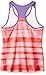 Skechers Girls' Big go All Over Printed Racer Back Tank, Fiery Coral, Medium