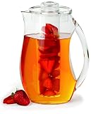 Chef's INSPIRATIONS Fruit Infusion Water Pitcher. 2.9 Quart (2.75 Liters). Best For Infused Lemon, Fruit, Herbs Or Tea Beverages. Shatterproof Acrylic. Includes Ice Core & Bonus Infuser Recipe eBook