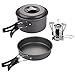 KevenAnna 10 Pcs Lightweight Camping Cookware Set Outdoor Backpacking Cookware Kit Camping Cooking Gear with Camping Stove