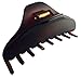 Parcelona French Skinny Boss Medium Dark Brown Shell Matte Finish Covered Spring Jaw Hair Claw Clip Clutcher Clamp - 3.5 Inches