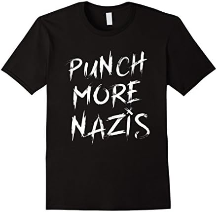Men's Punch More Nazis Political Humor T-shirt Small Black