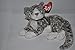 Ty Beanies Babies Purr The Kitten Grey and White Cat