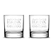 Integrity Bottles, GOT, Thats What I Do, (Set of 2) Premium Whiskey Glasses, Handmade, Handblown, Hand Etched Gifts, Sand Carved, 11oz