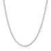 Amberta 925 Sterling Silver 2.3 mm Heart Chain Necklace Length 18