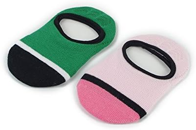 Jslinter Baby-girl Cotton Anti Skid Liner Socks Cover Toddler and Infants Socks (L, 2 Pcs Stripe)