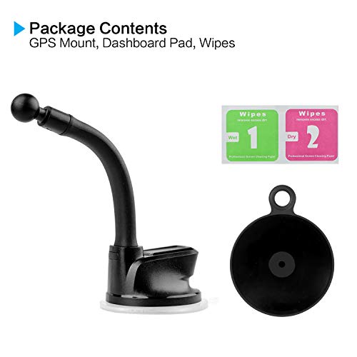 GPS Suction Cup Mount for Garmin [5 Inch Gooseneck Arm], Replacement GPS Dash Dashboard Windshield Window Car Holder for Garmin Nuvi Dezl Drive Drivesmart Zumo Driveassist DriveLuxe StreetPilot RV - Thumbnail 7